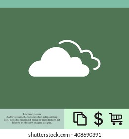 clouds icon, vector illustration. Flat design style