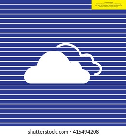 clouds icon, vector illustration. Flat design style