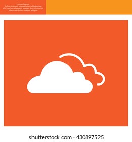 clouds icon, vector illustration. Flat design style