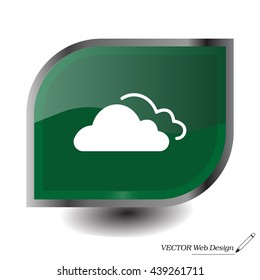 clouds icon, vector illustration. Flat design style