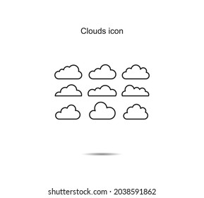 Clouds icon vector illustration graphic on background