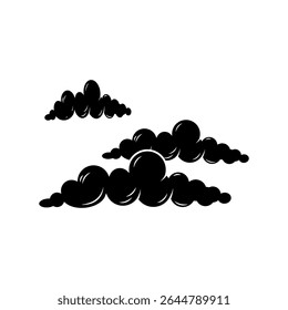 Clouds icon. Vector illustration. Isolated on white background.