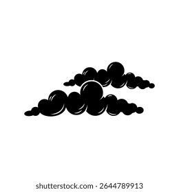 Clouds icon. Vector illustration. Isolated on white background.