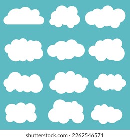 Clouds icon. Vector illustration on a white background.