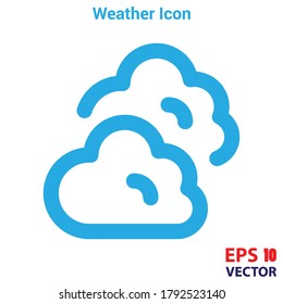 Clouds icon vector. Simple flat symbol. Weather icon concept. Eps10 vector illustration.