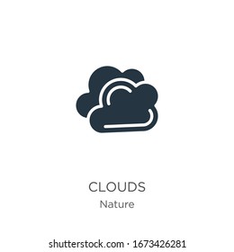 Clouds icon vector. Trendy flat clouds icon from nature collection isolated on white background. Vector illustration can be used for web and mobile graphic design, logo, eps10