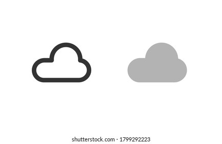 Clouds icons design graphic with line and solid sytle. Eps 10 illustration.