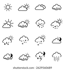 clouds icons , many forms and style