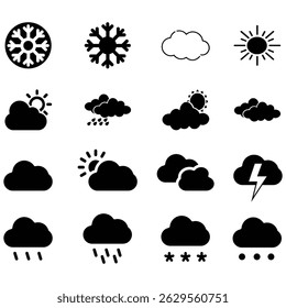 ícones de nuvens , muitos formulários e estilo