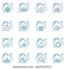 clouds icons set , set of clouds in different forms