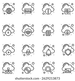 clouds icons set , set of clouds in different forms