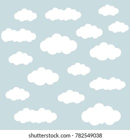 clouds icons ,clouds in the sky,vector illustration