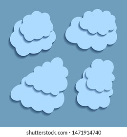 Clouds. Icons for text. Vector illustration.