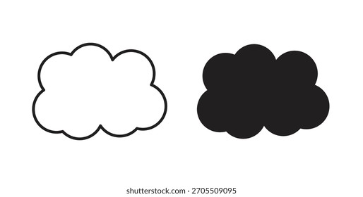 Ícones de nuvens para usar web design,ilustração logo.Symbol.