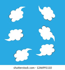 clouds icons, vector illustration