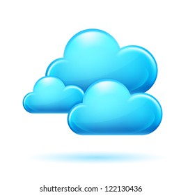 Clouds. Illustration on white background for design