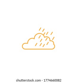 clouds illustration of rain logo color line design vector