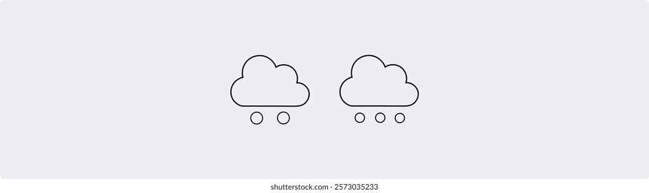  Clouds Illustration, Weather Climate Symbol | Computing Storage Logo, Cute little clouds, Vector illustration