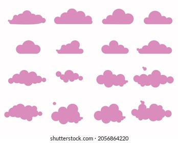 Wolken. Einzeln auf hellem Hintergrund. Bannersymbole. Vektorgrafik. Design-Elemente