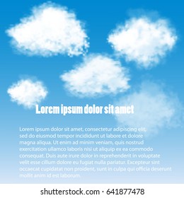Clouds isolated. Set - vector stock.