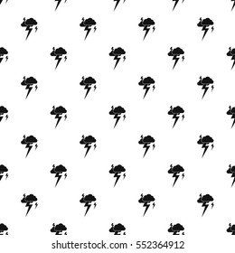 Clouds and lightning pattern. Simple illustration of clouds and lightning vector pattern for web
