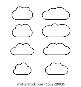 Clouds line art icon is suitable for decoration, icon and vector line art illustration on white background
