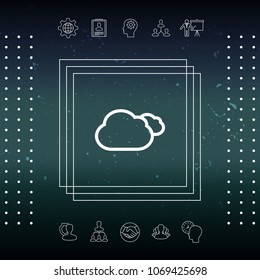 Clouds line icon