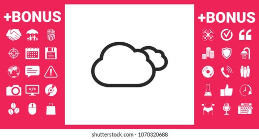 Clouds line icon
