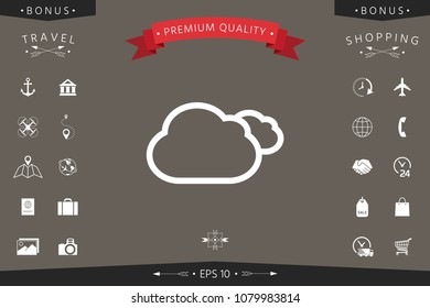 Clouds line icon