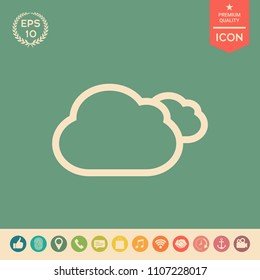 Clouds line icon