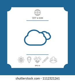 Clouds line icon
