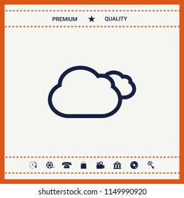 Clouds line icon