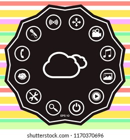 Clouds line icon