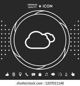 Clouds line icon
