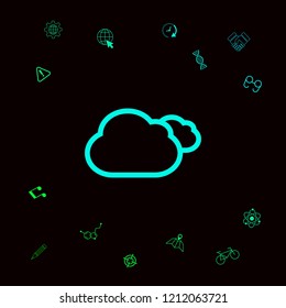 Clouds line icon