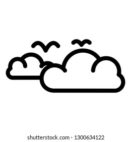 clouds line icon