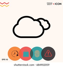 Clouds line icon