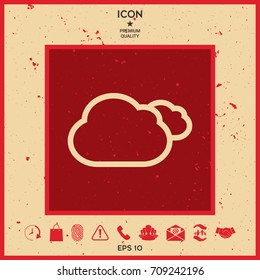 Clouds line icon