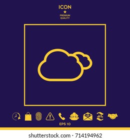 Clouds line icon