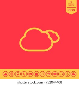Clouds line icon