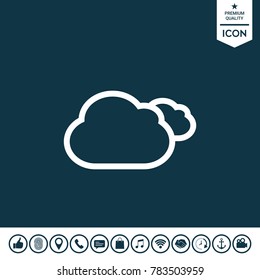Clouds line icon