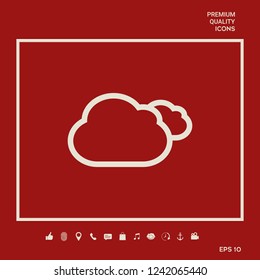 Clouds line icon. Graphic elements for your design