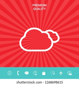 Clouds line icon. Graphic elements for your design