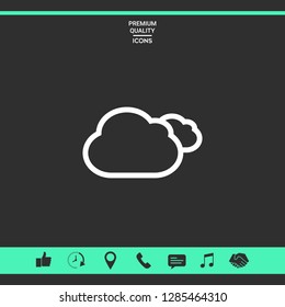 Clouds line icon. Graphic elements for your design