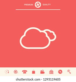 Clouds line icon. Graphic elements for your design