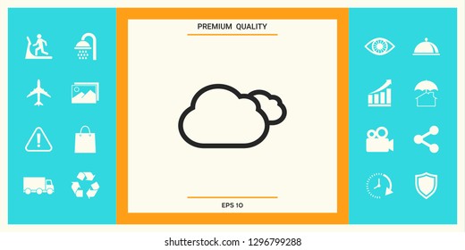 Clouds line icon. Graphic elements for your design