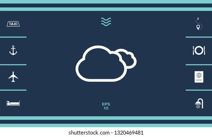 Clouds line icon. Graphic elements for your design