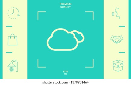 Clouds line icon. Graphic elements for your design