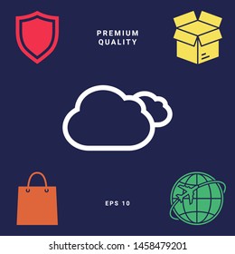 Clouds line icon. Graphic elements for your design