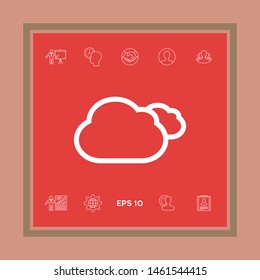 Clouds line icon. Graphic elements for your design